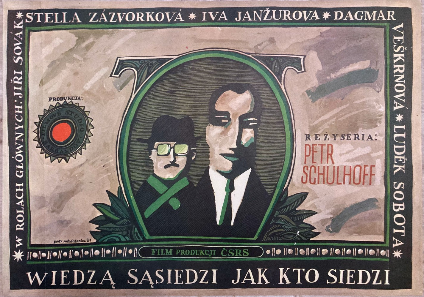Polish Movie Poster for Czech Film - Co je doma, to se počítá, pánové (Wiedza sasiedzi jak kto siedzi)