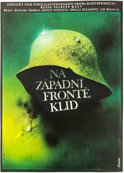 Movie poster with a helmet and text on a green and black background