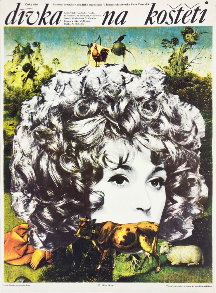 THE GIRL ON THE BROOMSTICK Czech Poster – Czech Film Poster Gallery