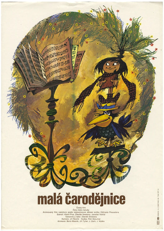 LITTLE HEXE (Mala Cardodejnice) Czech Animation Cartoon Poster