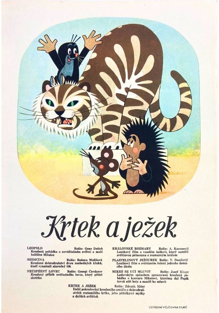 KLEINER MAULWURF UND IGEL Original tschechisches Plakat