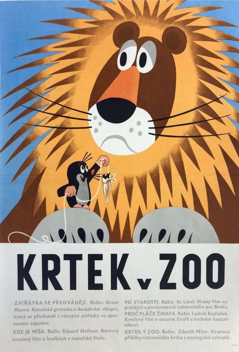 Der kleine Maulwurf im Zoo – Original tschechisches Plakat
