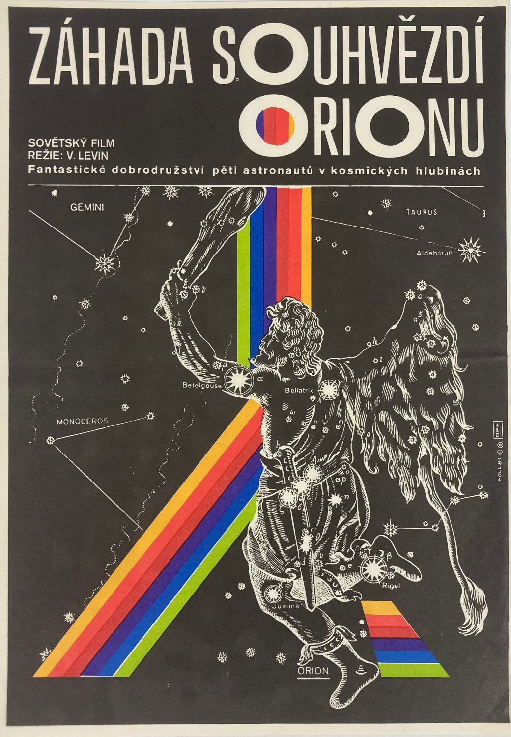 ORION LOOP (ZÁHADA SOUHVĚZDÍ ORIONU) Czech Poster for Soviet Film