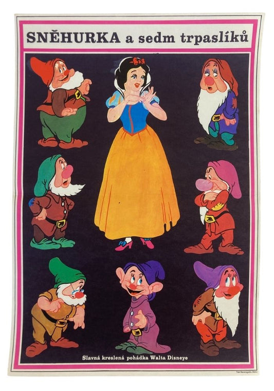 SCHNEEWITTCHEN UND DIE SIEBEN ZWERGE Tschechisches Filmplakat
