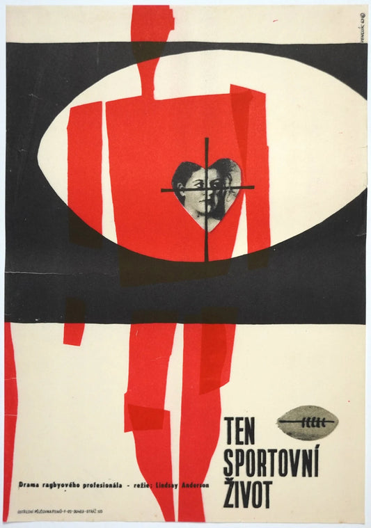 This Sporting Life 1964 Original Vintage Czech Movie Poster
