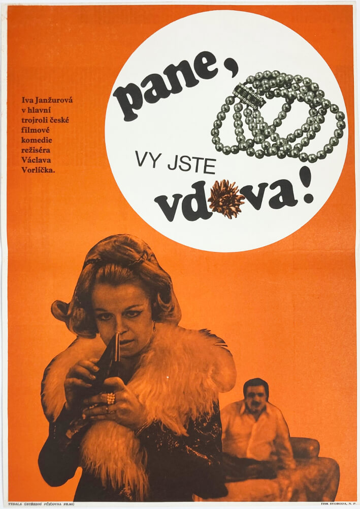 YOU ARE A WIDOW, SIR! Czech Poster