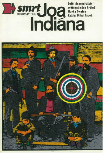 MORTAEA LUI JOE INDIANUL Original Czech film poster for Romanian Western series