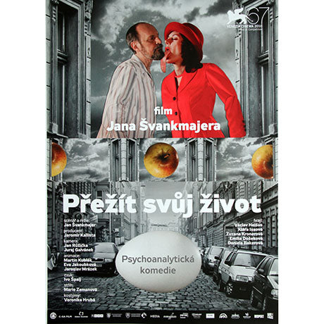 DAS LEBEN ÜBERLEBEN | Tschechisches Plakat | Jan Svankmajer