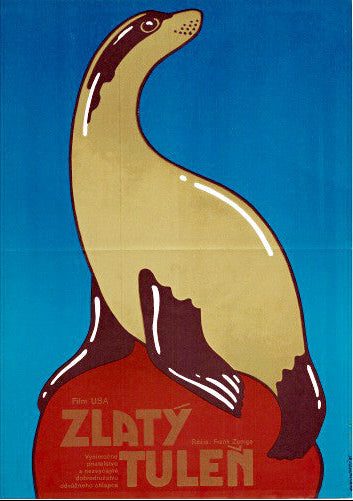 THE GOLDEN SEAL Vintage Czech Movie Poster