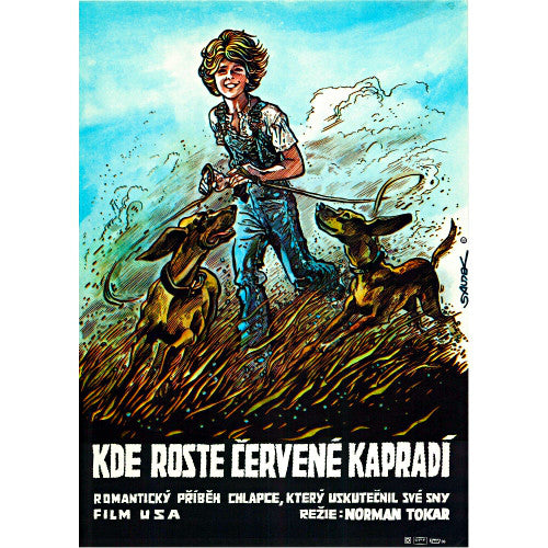 WO DER ROTE FARN WÄCHST, Tschechisches Poster von Karel Saudek!
