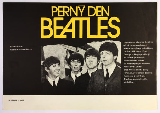 THE BEATLES – A HARD DAY'S NIGHT (Perny Den) Tschechisches Mini-Poster