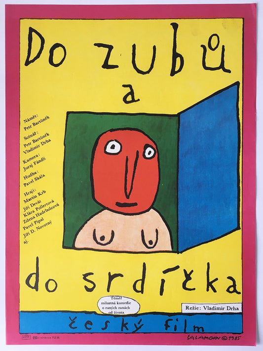 Bis an die Zähne und ans Herz Original tschechisches Filmplakat 1985