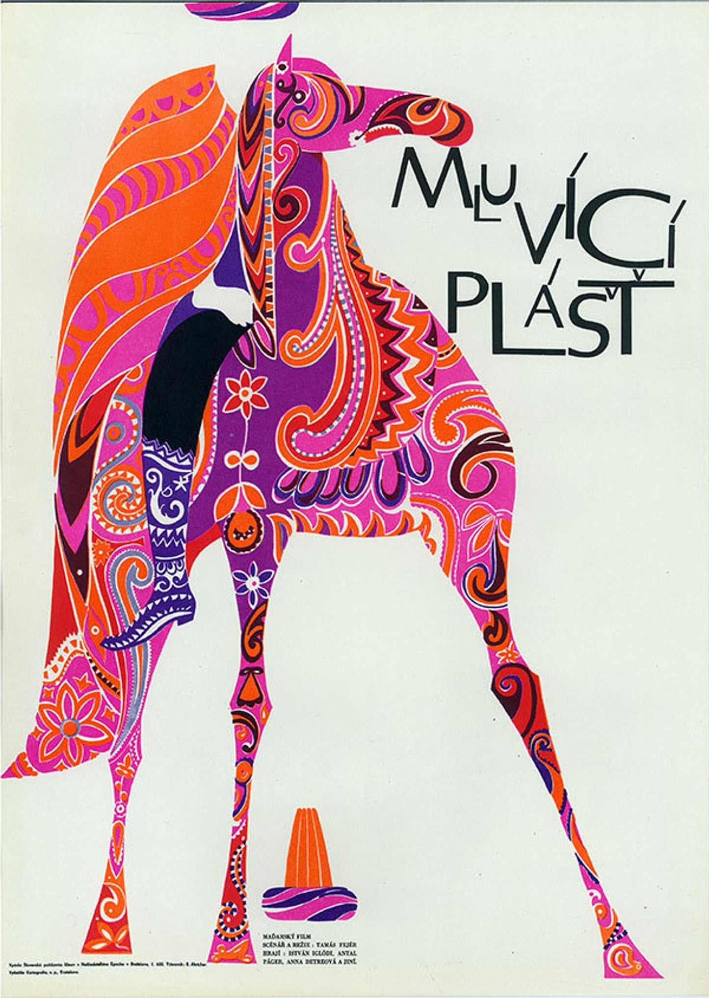 Sprechender Kaftan Vintage Tschechisches Poster