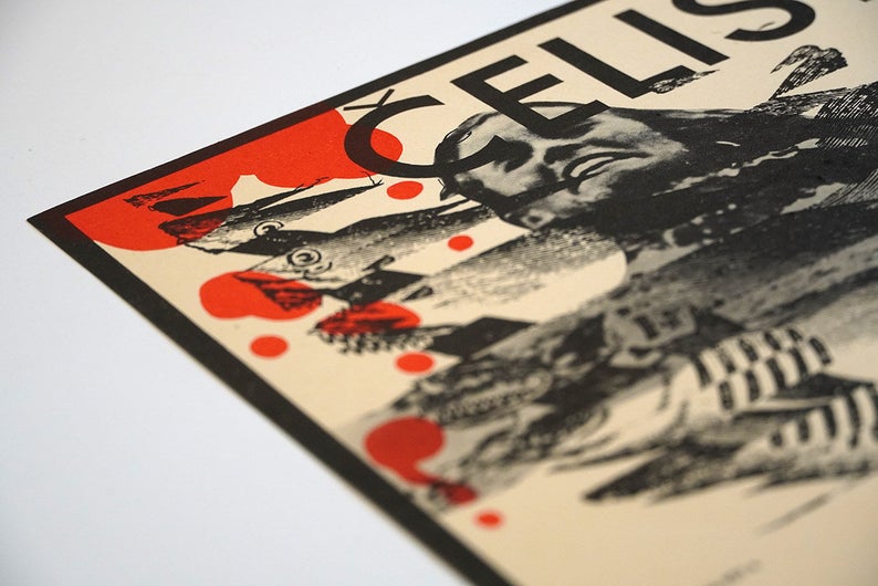 JAWS Tschechisches Mini-Filmplakat