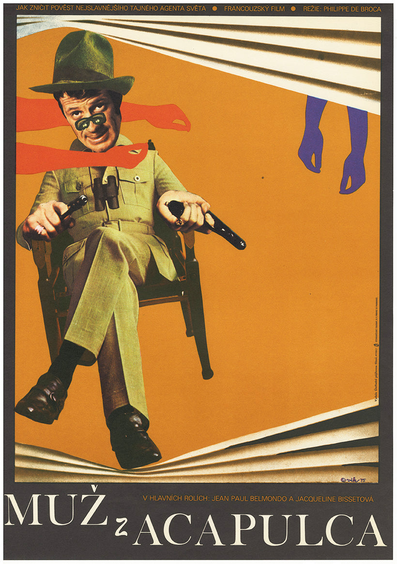 Der Mann aus Acapulco (Le Magnifique) | Jean Paul Belmondo | Tschechisches Filmplakat