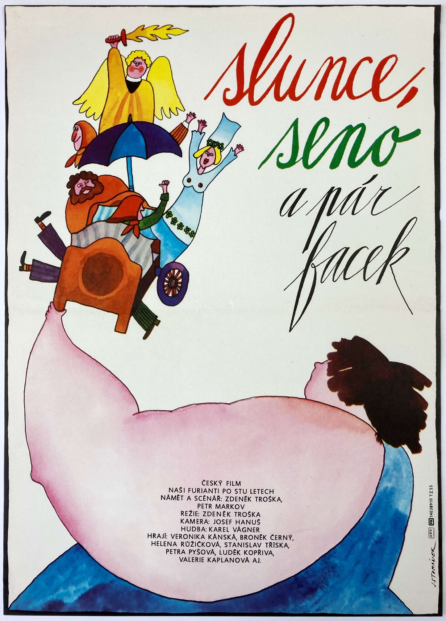 SLUNCE, SENO A PÁR FACEK Tschechisches Poster