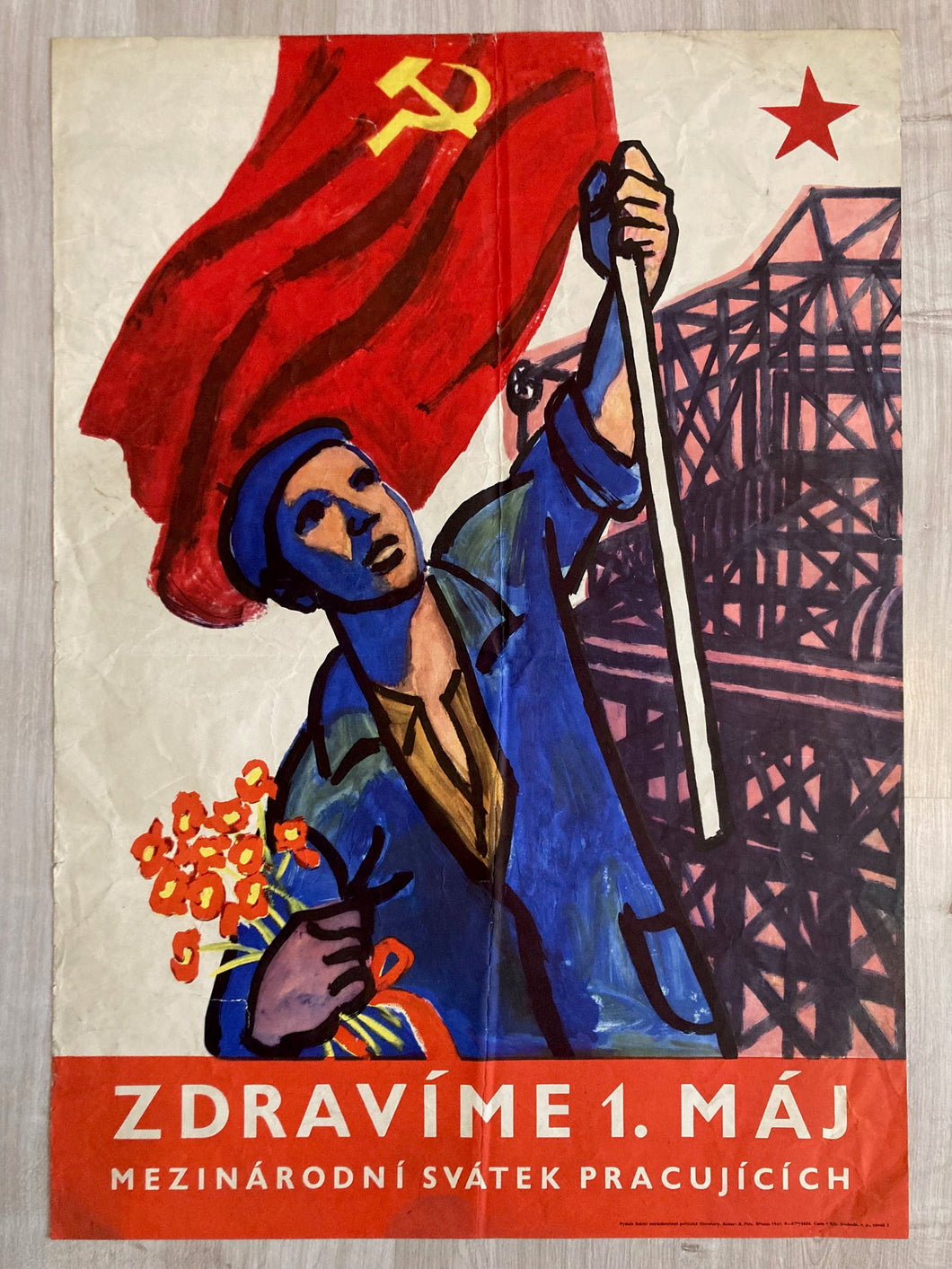 First of May Workers Day | Czech Communist Propaganda Poster