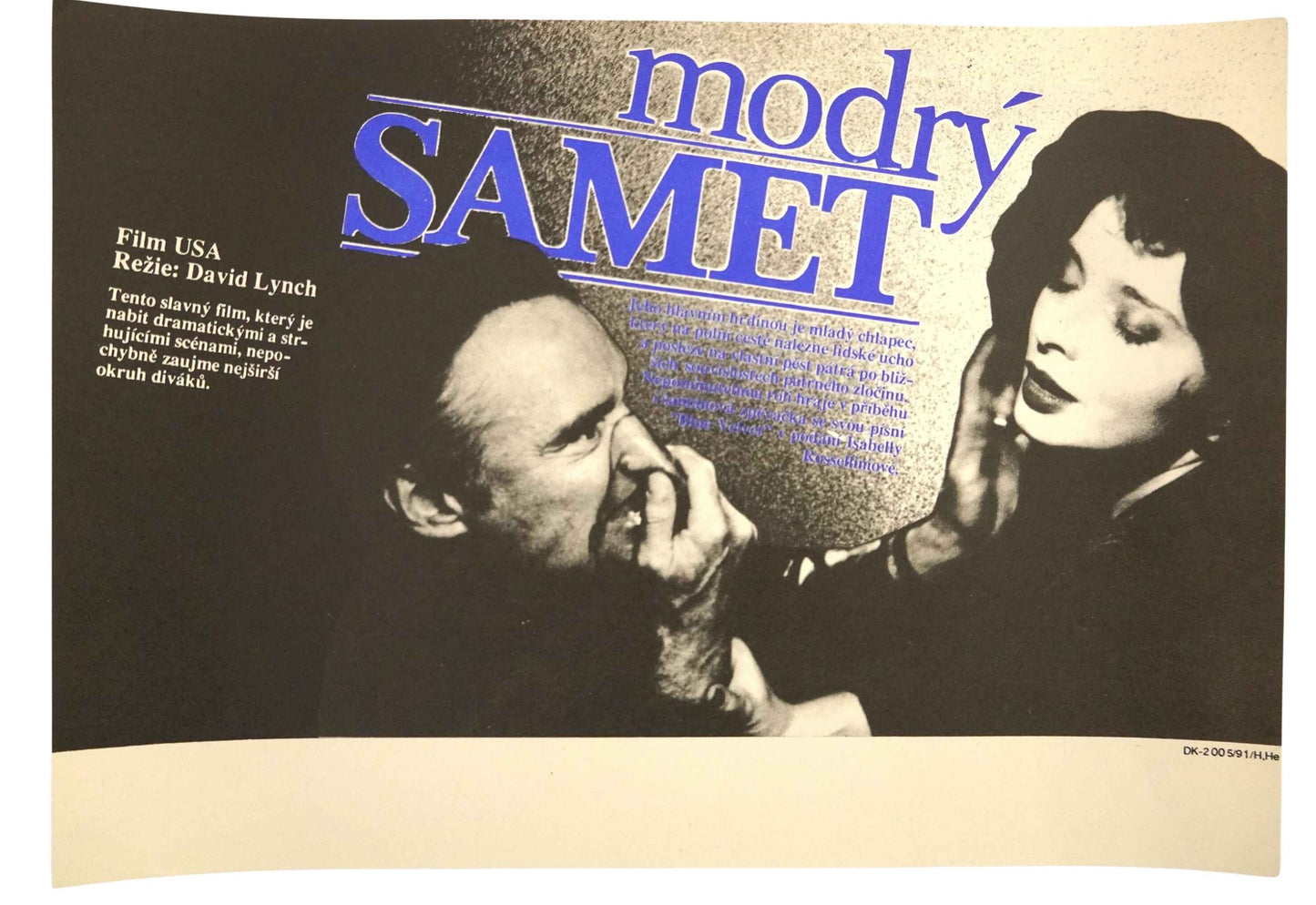 BLUE VELVET Czech Lobby Card