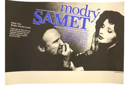 BLUE VELVET Czech Lobby Card