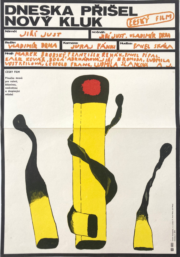 A NEW BOY CAME TODAY Original Czech Poster