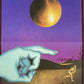 Vintage movie poster for 'Divoka Planeta' with a hand pointing to a planet.