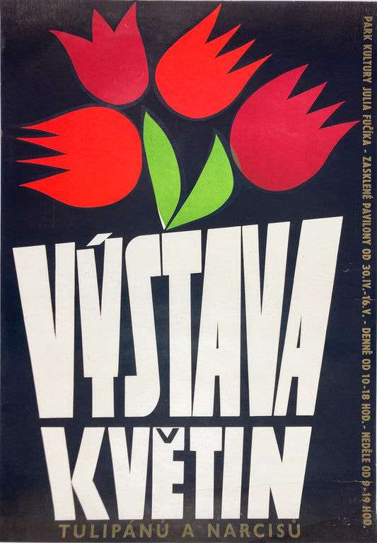 Flower Exhibition - Large Czechoslovak Poster