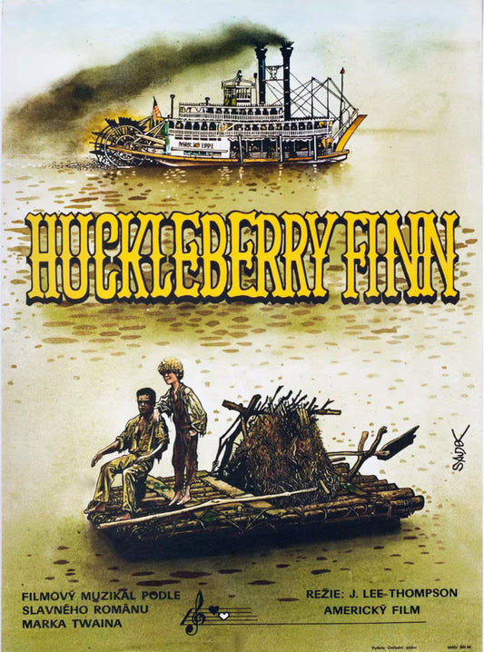 HUCKLEBERRY FINN Original Czech Movie Poster by Kaja Saudek