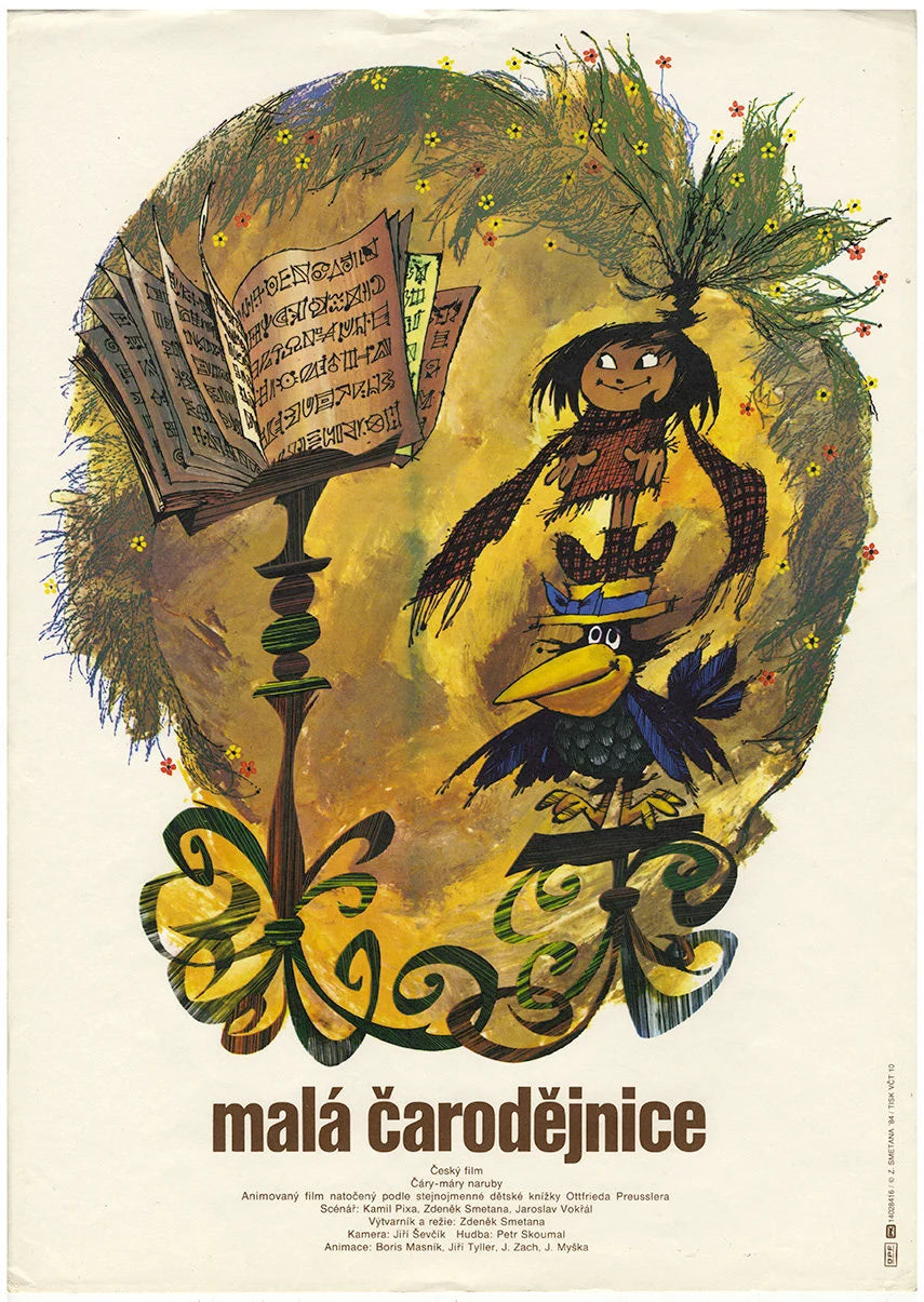 LITTLE HEXE (Mala Cardodejnice) Czech Animation Cartoon Poster