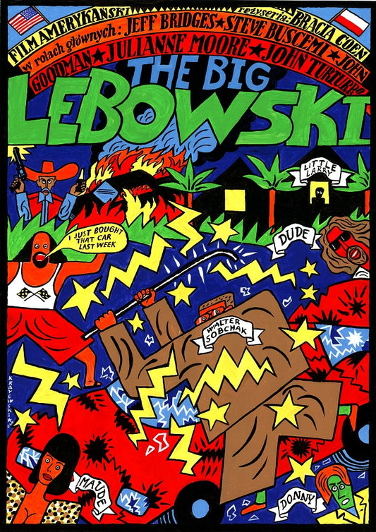 THE BIG LEBOWSKI Polish Movie Poster