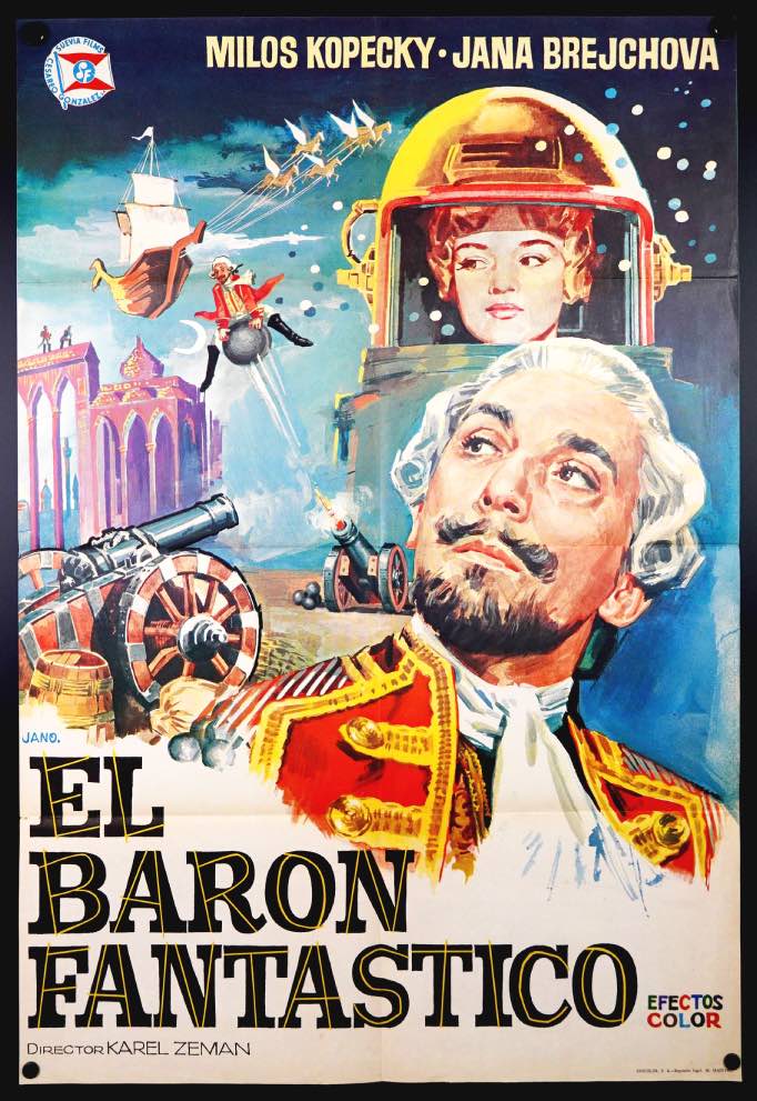 THE FABULOUS BARON MUNCHAUSEN (El barón fantástico) Spanish Movie Poster