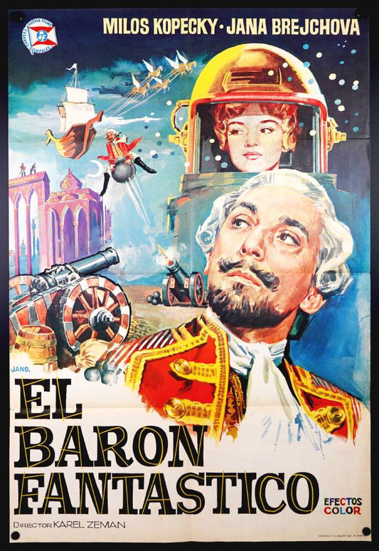 THE FABULOUS BARON MUNCHAUSEN (El barón fantástico) Spanish Movie Poster