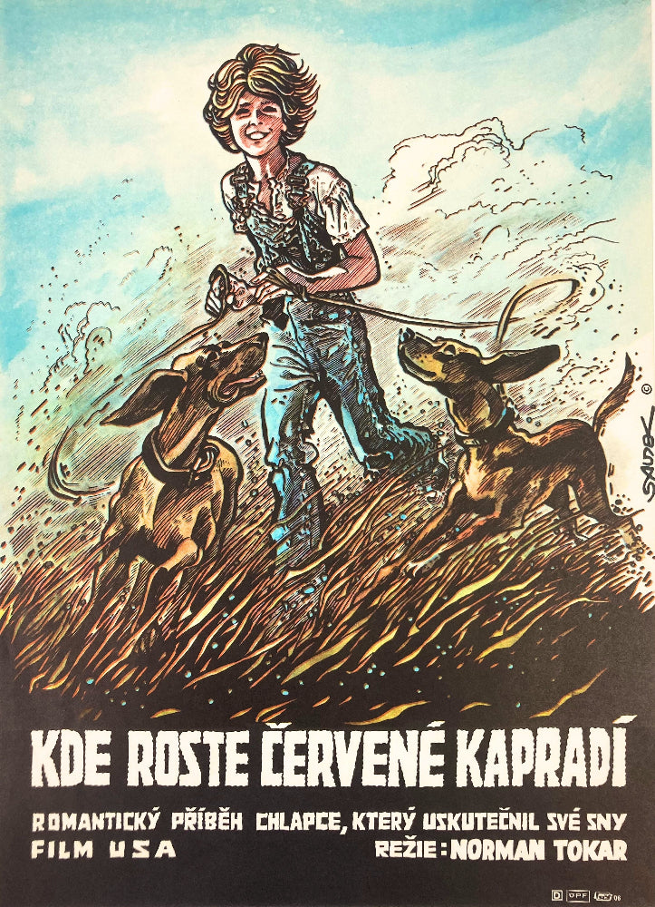 WHERE THE RED FERN GROWS Czech Poster by Kaja Saudek! (Large)
