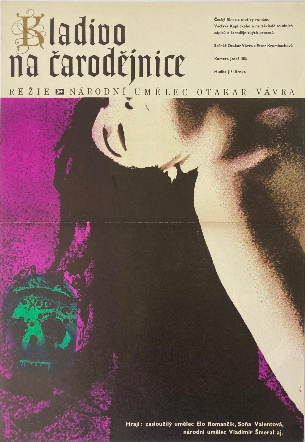 Artistic mage of a woman and a skull Czech Poster