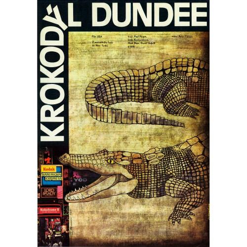 CROCODILE DUNDEE Large Czech Movie Poster - Czech Film Poster Gallery