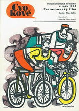 Load image into Gallery viewer, Original vintage cinema poster for a french film Les Cracks. Great art of cycling men - Czech Film Poster Gallery
