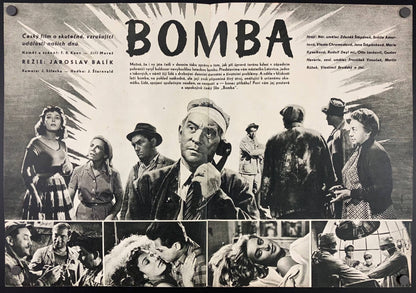 BOMBA 1957 Tschechoslowakisches Kinoplakat | Doppelseitig