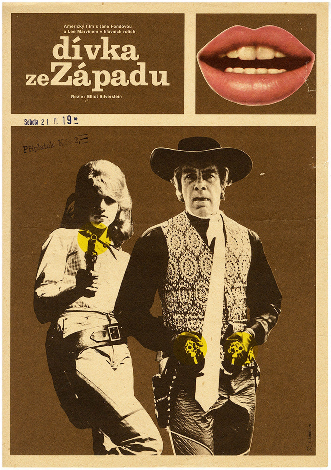 CAT BALLOU Czech Poster | Western | Jane Fonda