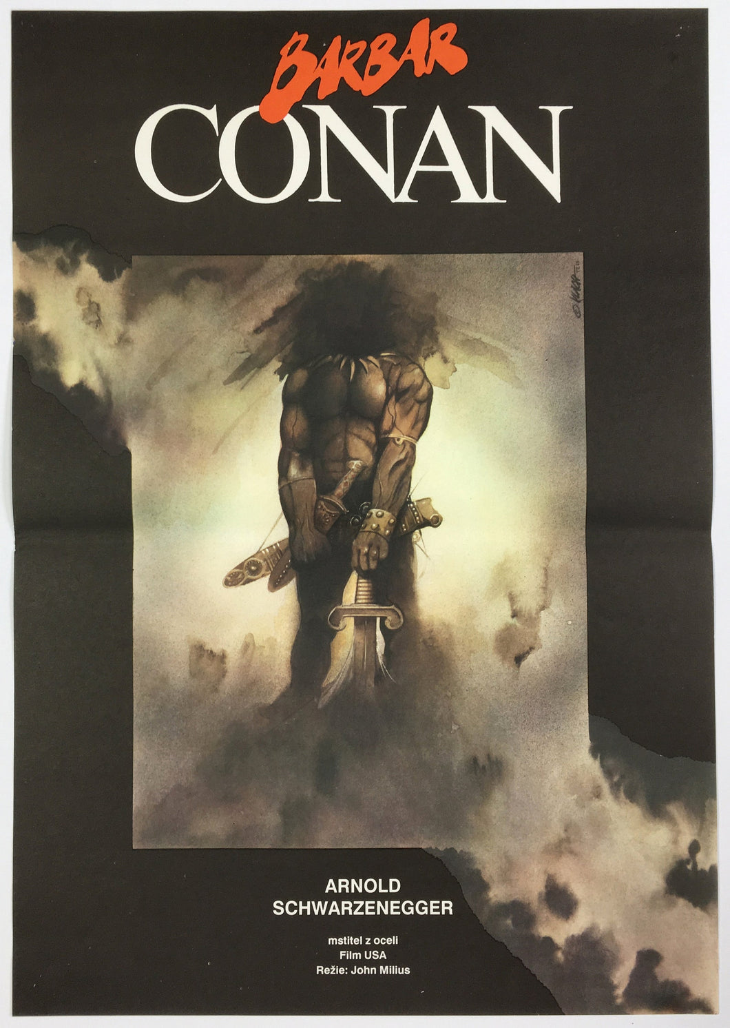 Image of Conan the Barbarian and sword - Czech Poster Gallery