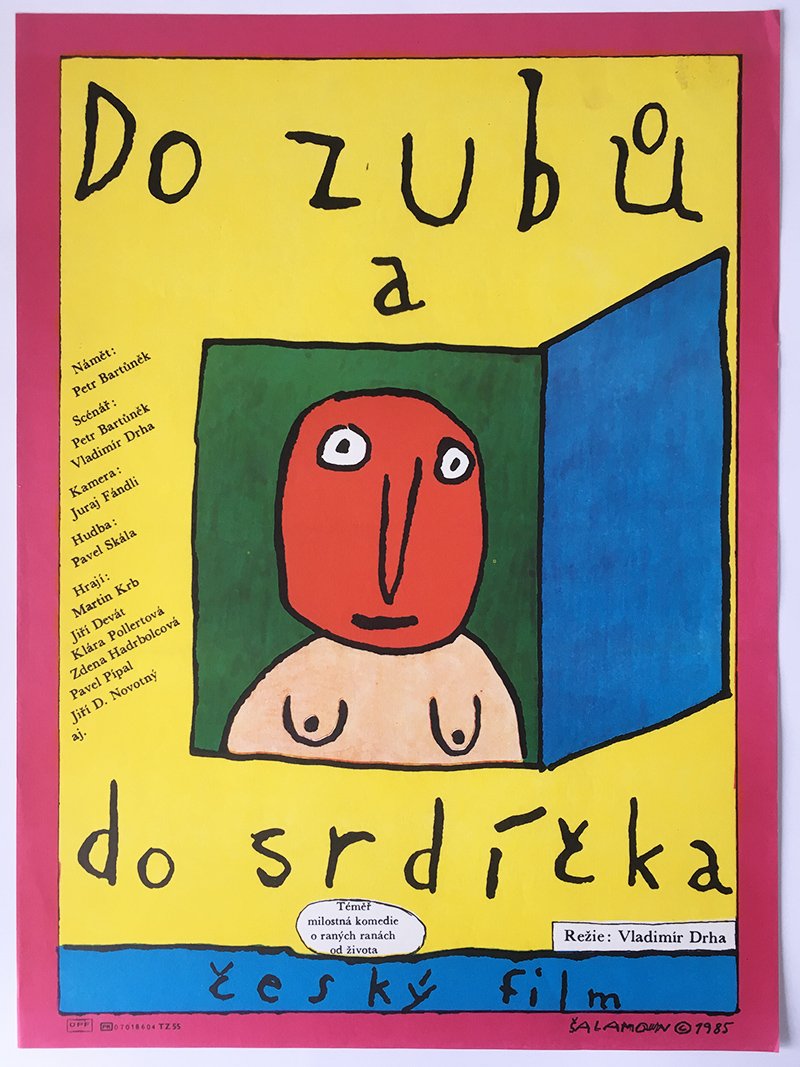 To The Teeth And To The Heart Original Czech Film Poster 1985