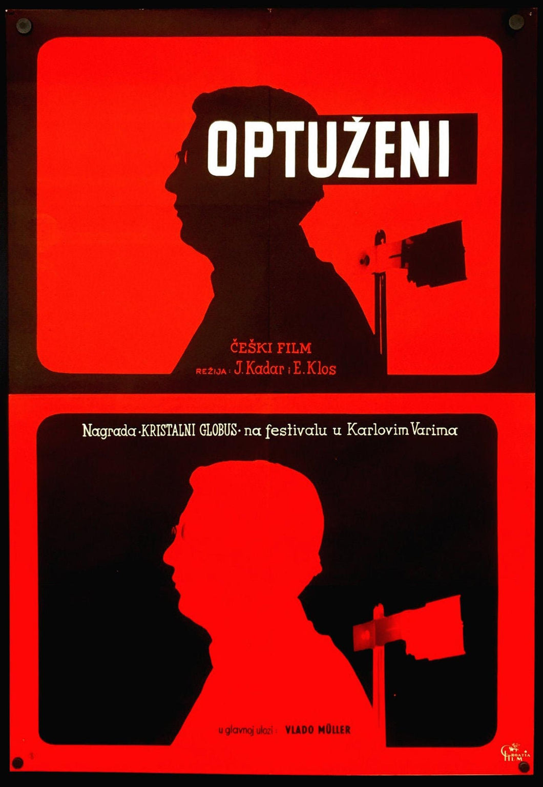 ACCUSED (Obzalovany) Yugoslavian film poster for Czechoslovakian movie