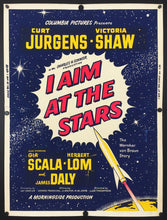 Load image into Gallery viewer, I Aim at the Stars | 1960 Curt Jurgens in the Werner Von Braun story | Ultra Rare U.S. Movie Poster
