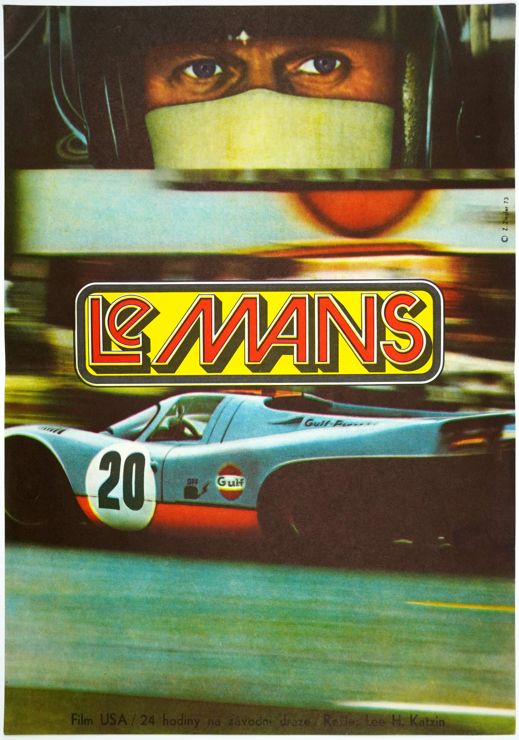 Le Mans 1973 Porsche Steve McQueen  Movie Poster - Czech Poster Gallery