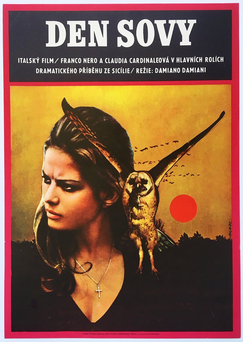 Claudia Cardinale And owl - Czech Poster Gallery